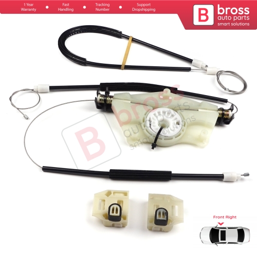 Manual Window Regulator Repair Set Front Right for Skoda Fabia MK1 1999-2008 4/5 Door Praktik Van 6Y0837656