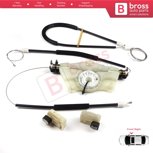 Manual Window Regulator Repair Set Front Right for Skoda Fabia MK1 1999-2008 4/5 Door Praktik Van 6Y0837656