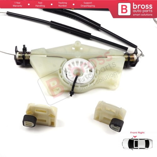 Manual Window Regulator Repair Set Front Right for Skoda Fabia MK1 1999-2008 4/5 Door Praktik Van 6Y0837656