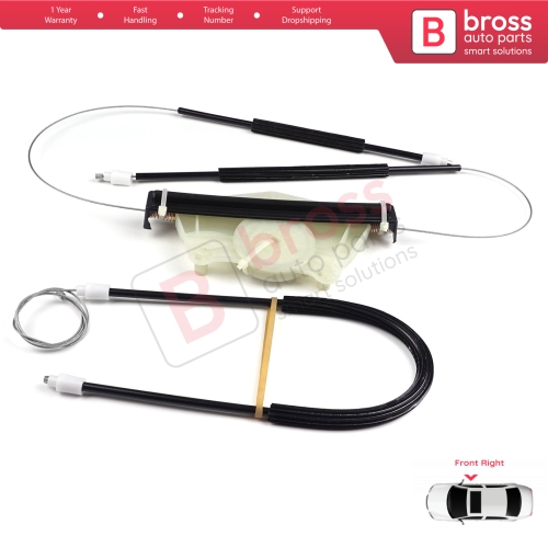 Manual Window Regulator Repair Set Front Right for Skoda Fabia MK1 1999-2008 4/5 Door Praktik Van 6Y0837656