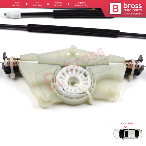 Manual Window Regulator Repair Set Front Right for Skoda Fabia MK1 1999-2008 4/5 Door Praktik Van 6Y0837656