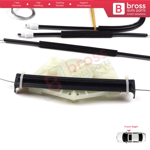 Manual Window Regulator Repair Set Front Right for Skoda Fabia MK1 1999-2008 4/5 Door Praktik Van 6Y0837656