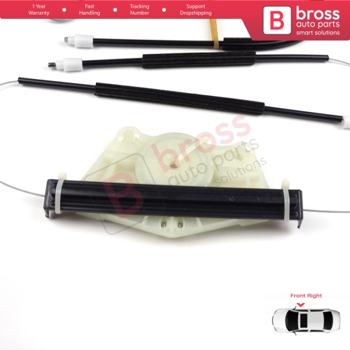 Manual Window Regulator Repair Set Front Right for Skoda Fabia MK1 1999-2008 4/5 Door Praktik Van 6Y0837656