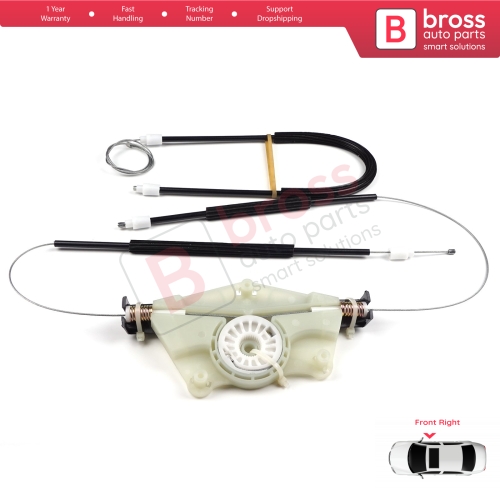 Manual Window Regulator Repair Set Front Right for Skoda Fabia MK1 1999-2008 4/5 Door Praktik Van 6Y0837656