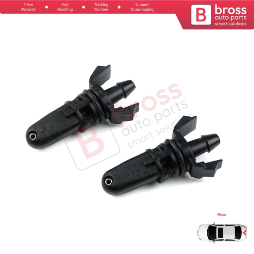 2 Pieces Rear Window Wiper Water Washer Nozzle Spray Jets for Renault Scenic MK2 3 Megane 2 Espace 5 Clio 3 Twingo 2 8200107563