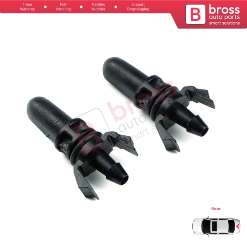 2 Pieces Rear Tailgate Windscreen Washer Jet Nozzle 8200107563 For Renault Megane 2 Clio 3 Scenic Twingo Captur Sandero Lodgy Dokker