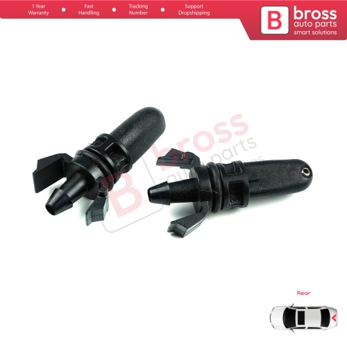 2 Pieces Rear Window Wiper Water Washer Nozzle Spray Jets for Renault Scenic MK2 3 Megane 2 Espace 5 Clio 3 Twingo 2 8200107563