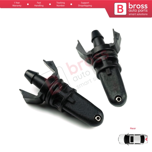 2 Pieces Rear Window Wiper Water Washer Nozzle Spray Jets for Renault Scenic MK2 3 Megane 2 Espace 5 Clio 3 Twingo 2 8200107563