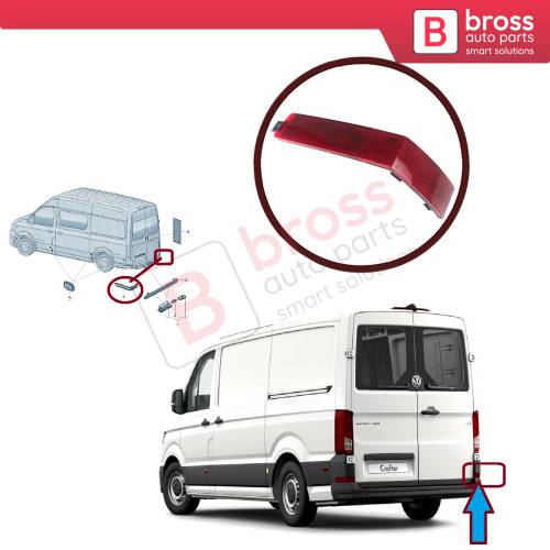 Rear Bumper Reflector Right 7C0945106 for VW Crafter MK2 SY SZ 2017-On E Crafter