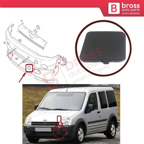 Front Bumper Tow Hook Eye Cover Cap Left 4447727 for Ford Transit Tourneo Connect 2002-2006