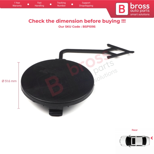 Rear Bumper Tow Hook Eye Cover Cap 4G5807441 for Audi A6 Avant S6 Quattro 2012-2014 A6L 2012 2015