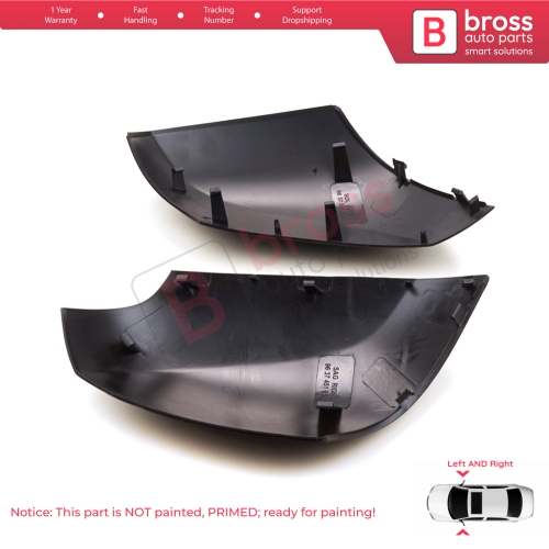 Side Wing Mirror Scull Cap Cover Left Right 963730063L 963740063R for Renault Fluence Megane MK3 5-Door