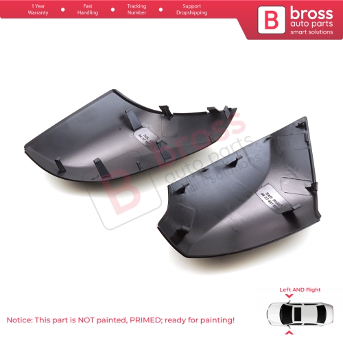 Side Wing Mirror Scull Cap Cover Left Right 963730063L 963740063R for Renault Fluence Megane MK3 5-Door