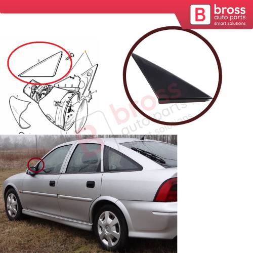 Front Left Door Outer Corner Triangle Molding Cover 90545855 for Vauxhall Opel Vectra B 1995-2002