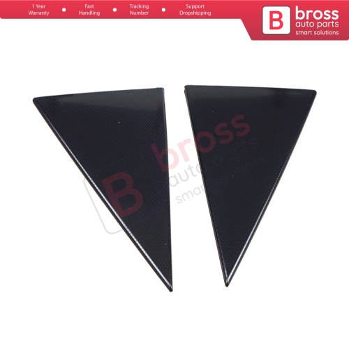 Rear Door Window Outer Corner Frame Triangle Molding Set Left Right 90524879 90524880 for Vauxhall Opel Vectra B 1995-2002