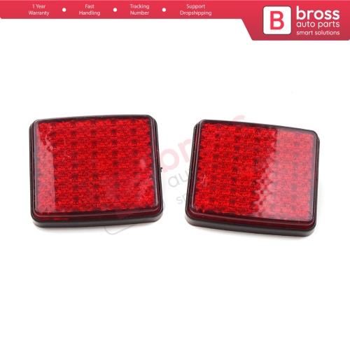 2 Pieces Rear Bumper Reflex Reflector 1348401080 for Fiat Doblo Ducato Peugeot Boxer Citroen Jumper Relay 