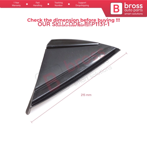 LEFT Side View Mirror Triangle Fender Corner Trim Cover for Renault Megane MK4 2016-On 638752672R