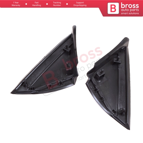 Side View Mirror Triangle Fender Corner Trim Cover Set for Renault Megane MK4 2016-On 638752672R 638744983R