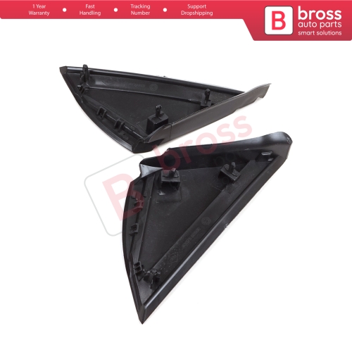 Side View Mirror Triangle Fender Corner Trim Cover Set for Renault Megane MK4 2016-On 638752672R 638744983R