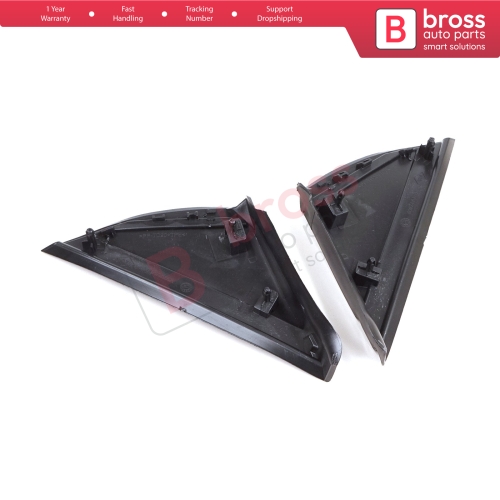 Side View Mirror Triangle Fender Corner Trim Cover Set for Renault Megane MK4 2016-On 638752672R 638744983R