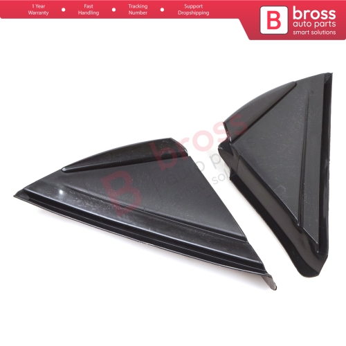 Side View Mirror Triangle Fender Corner Trim Cover Set for Renault Megane MK4 2016-On 638752672R 638744983R