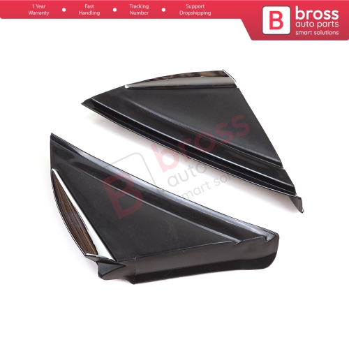 Side View Mirror Triangle Fender Corner Trim Cover Set for Renault Megane MK4 2016-On 638758950R 638740438R