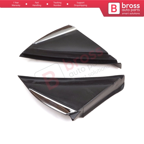 Side View Mirror Triangle Fender Corner Trim Cover Set for Renault Megane MK4 2016-On 638758950R 638740438R