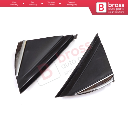 Side View Mirror Triangle Fender Corner Trim Cover Set for Renault Megane MK4 2016-On 638758950R 638740438R