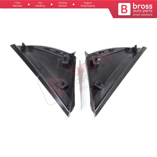 Side View Mirror Triangle Fender Corner Trim Cover Set for Renault Megane MK4 2016-On 638758950R 638740438R