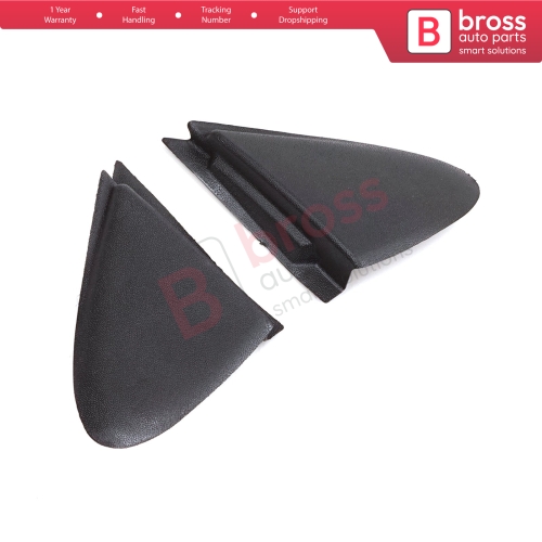 Side View Mirror Triangle Fender Corner Trim Cover Set for Renault Megane MK3 Fluence 638750012R 638740012R