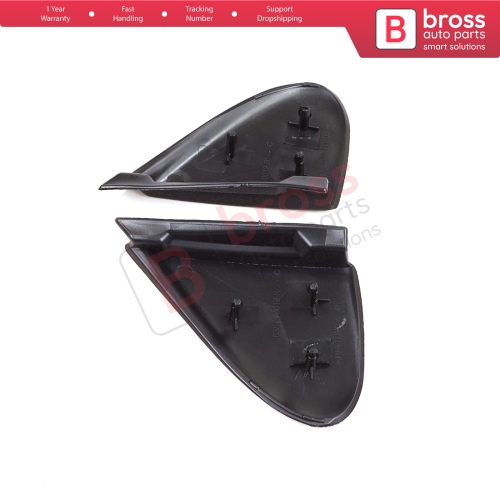 Side View Mirror Triangle Fender Corner Trim Cover Set for Renault Megane MK3 Fluence 638750012R 638740012R