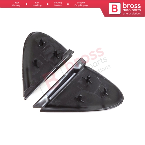 Side View Mirror Triangle Fender Corner Trim Cover Set for Renault Megane MK3 Fluence 638750012R 638740012R