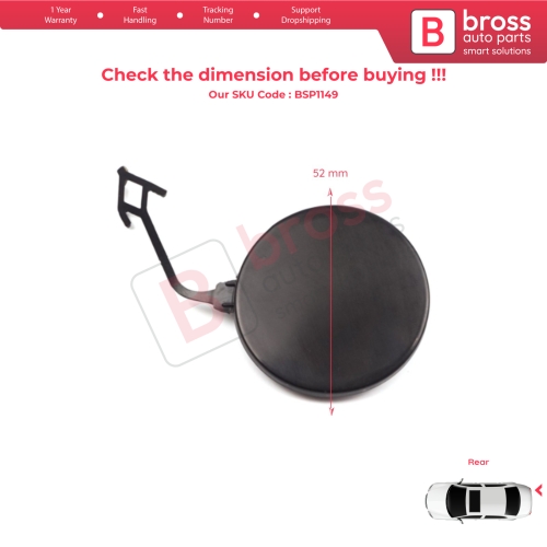 Rear Tow Hitch Eye Hook Cover Cap for Audi A6 S6 C7 Avant Quattro A6L 4G5807441B