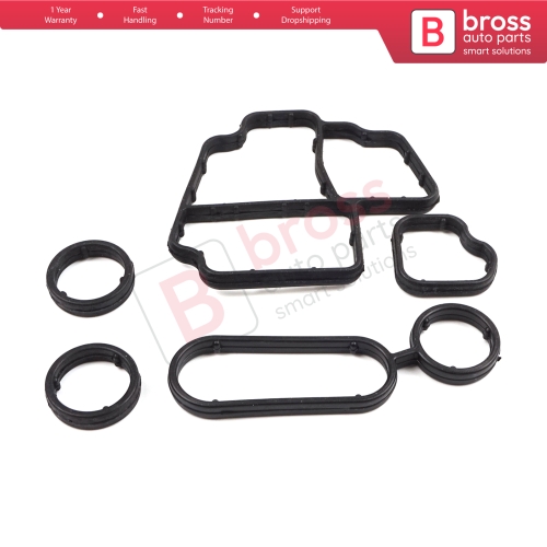Oil Filter Holder Gasket Set Oil Cooler O-Ring Seals for Audi Seat Skoda VW VAG 1.6TDI 2.0 TDI Engines 03L198070 03L198441