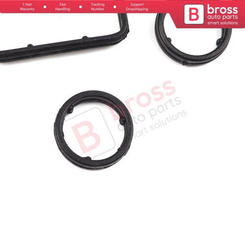 Oil Filter Holder Gasket Set Oil Cooler O-Ring Seals for Audi Seat Skoda VW VAG 1.6TDI 2.0 TDI Engines 03L198070 03L198441
