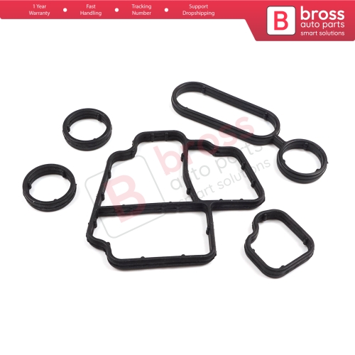 Oil Filter Holder Gasket Set Oil Cooler O-Ring Seals for Audi Seat Skoda VW VAG 1.6TDI 2.0 TDI Engines 03L198070 03L198441