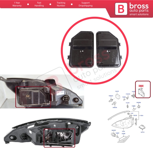 Headlight Rear Bulb Cover Cap Set Left Right for Ford Focus MK1 MK1.5 DAW DBW DFW DNW  2001-2005 Facelift 1334939 1334938