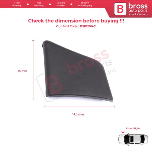 Front Right Fender Trim Molding for Citroen Berlingo MK1 M49 M59 1996-2008 8544.J8