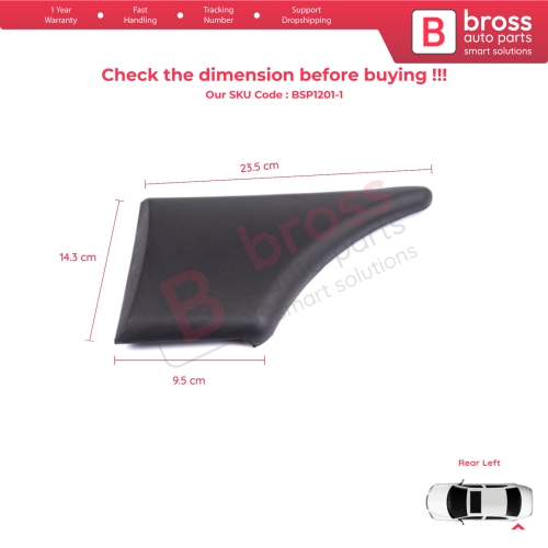 Rear Left Fender Trim Molding for Citroen Berlingo MK1 M49 M59 1996-2008 8547L9