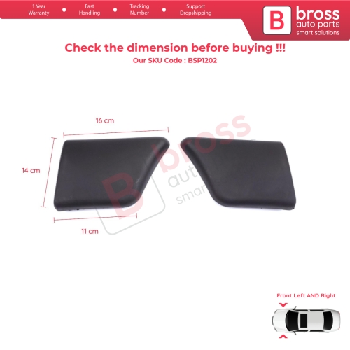 Front Left Right Fender Trim Molding for Peugeot Partner M49 1996-2002 Pre-Facelift 8544.F2 8544.F1