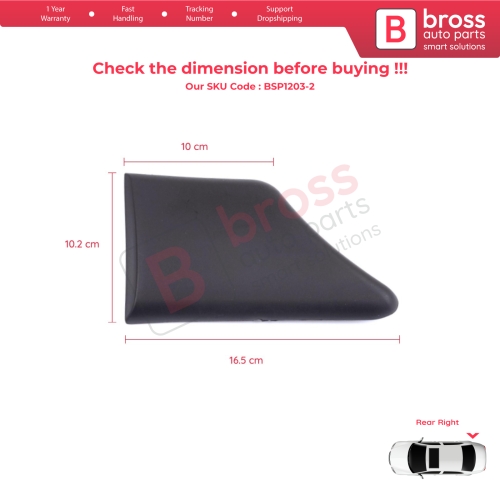 Rear Right Fender Trim Molding for Peugeot Partner MK1 M49 M59 1996-2008 8547.K5