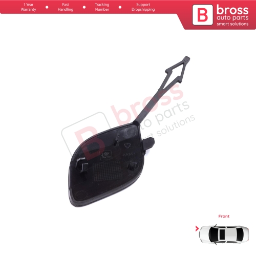Front Bumper Tow Eye Hook Cover Cap Primed for Renault Clio MK5 V B7 BJA 2019-2023 Pre-Facelift 511806272R