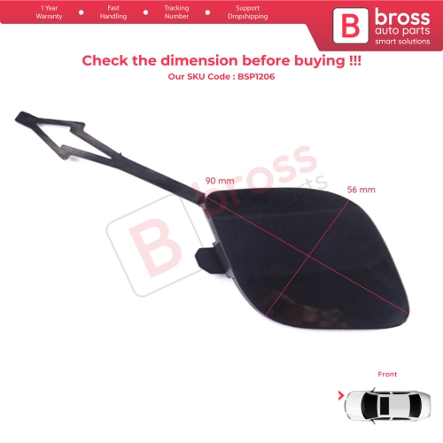 Front Bumper Tow Eye Hook Cover Cap Primed for Renault Clio MK5 V B7 BJA 2019-2023 Pre-Facelift 511806272R