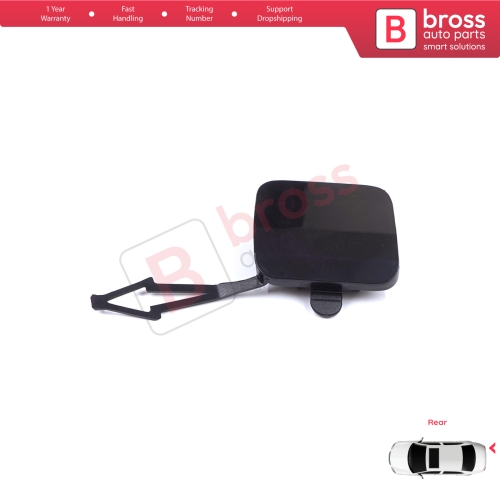 Rear Bumper Tow Eye Hook Cover Cap Primed for Renault Clio MK5 V B7 BJA 2019-2023 Pre-Facelift 511654352R