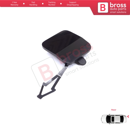 Rear Bumper Tow Eye Hook Cover Cap Primed for Renault Clio MK5 V B7 BJA 2019-2023 Pre-Facelift 511654352R