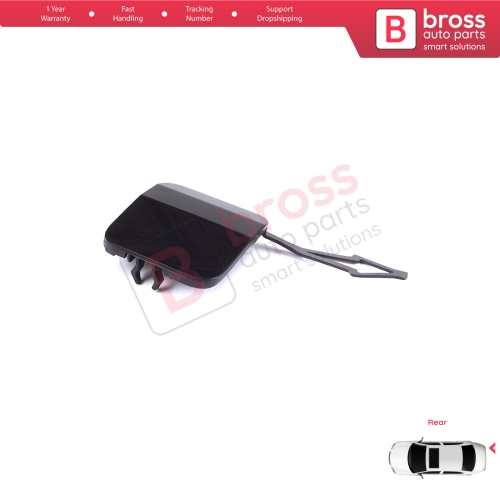 Rear Bumper Tow Eye Hook Cover Cap Primed for Renault Clio MK5 V B7 BJA 2019-2023 Pre-Facelift 511654352R
