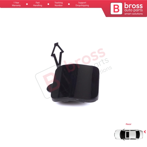 Rear Bumper Tow Eye Hook Cover Cap Primed for Renault Clio MK5 V B7 BJA 2019-2023 Pre-Facelift 511654352R