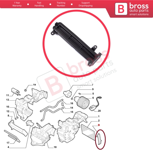 Cabin Pollen Dust Filter Housing Cover Cap for Fiat Palio Albea Strada Siena Idea 7082302