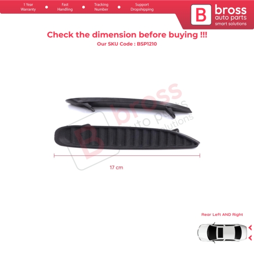 Rear Bumper Right Left Moulding Trim Vent Cover for Renault Megane MK4 LFB 2016-On Sedan 850760115R