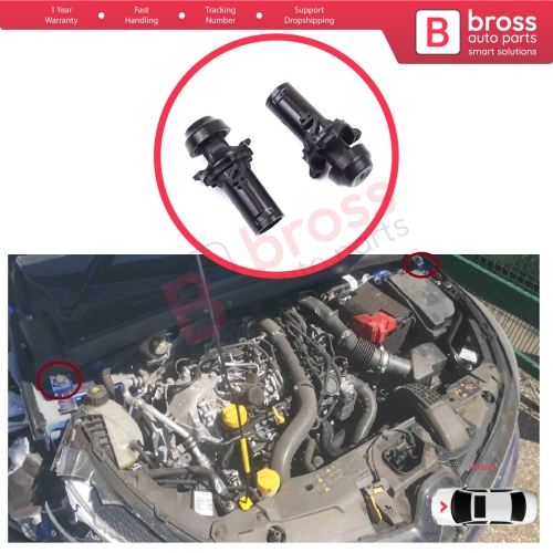 2 Pieces Adjustable Bonnet Hood Stop Buffer for Renault Clio MK5 Captur MK2 Taliant Dacia Sandero MK3 658291760R
